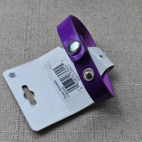 On the Verge Women Bracelet Purple Vegan Wrist Band Fashion Jewelry - Picture 5 of 10